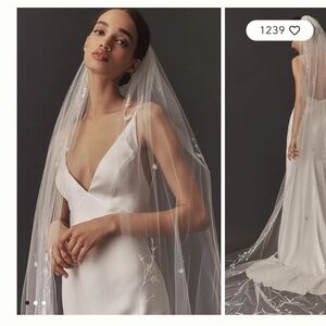 Anthropologie Enaura Vine Cathedral Veil